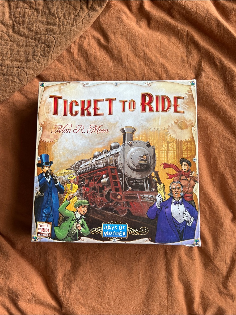 Ticket to Ride Board Game by - Red/Gray Train Artwork